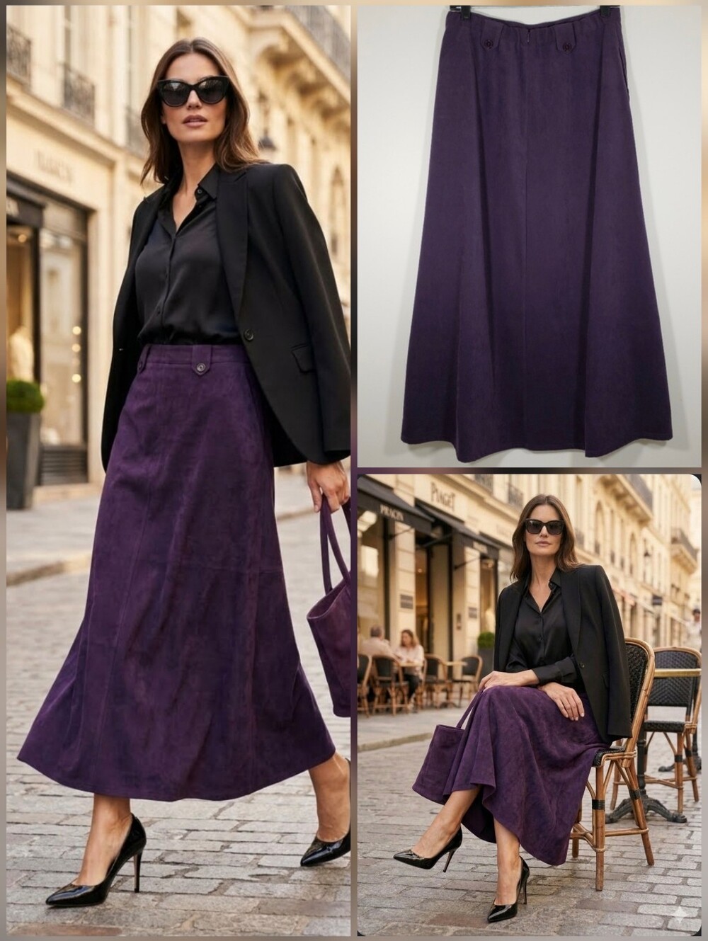 ❤️Christopher & Banks skirt purple velvet like 🤍SIZE 8